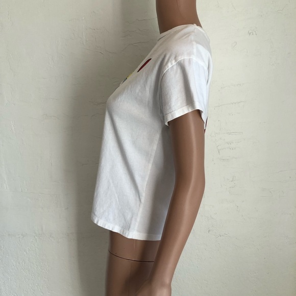 Zara Junior Girls Size 10 White T-Shirt The Smurfs Graphics Tee Short Sleeves - Picture 3 of 13